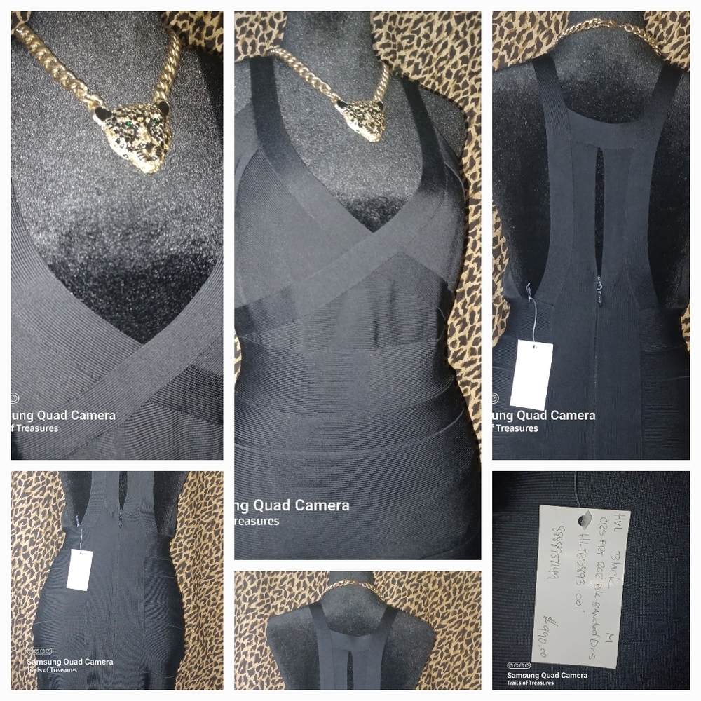 NWT black banded bodycon dress
